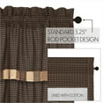 thumbnail image 5 of VHC Brands, Kettle Grove, Cotton, 63x36, Short Panel with Attached Valance, Block Border, Set of 2, Tan, 5 of 5