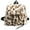 Khaki, variant on Women'S Fashion Backpack Leopard Print Casual Schoolbag Cute & Small Daypack Plush Shoulder Bag Soft Fleece Knapsack For Laydies & Teenagers