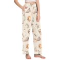 thumbnail image 2 of FORMRS Women's Pajama Pants with Pockets Soft Comfy Loungewear Sleep Bottom, Sizes S-2XL, Green Watercolor Seashells, 2 of 8