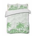 thumbnail image 2 of Palm Trees Queen Size Down Alternative Comforter, Lightweight Comforter Quilt Bedding Set with Pillow Shams Green Tropical Plants Summer Forest Scenery All Seasons Bed Comforter Duvet Insert 90"x96", 2 of 7