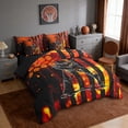 thumbnail image 2 of Erosebridal Fire Baseball USA Flag Twin Bedding Sets, Sport Bedding Comforter Set for Men and Boys, Black Reversible 7-Piece, 2 of 6