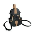 thumbnail image 4 of Bolso bandolera con forma de violín, bolso de hombro, mochila ligera e informal de moda Negro, 4 of 8