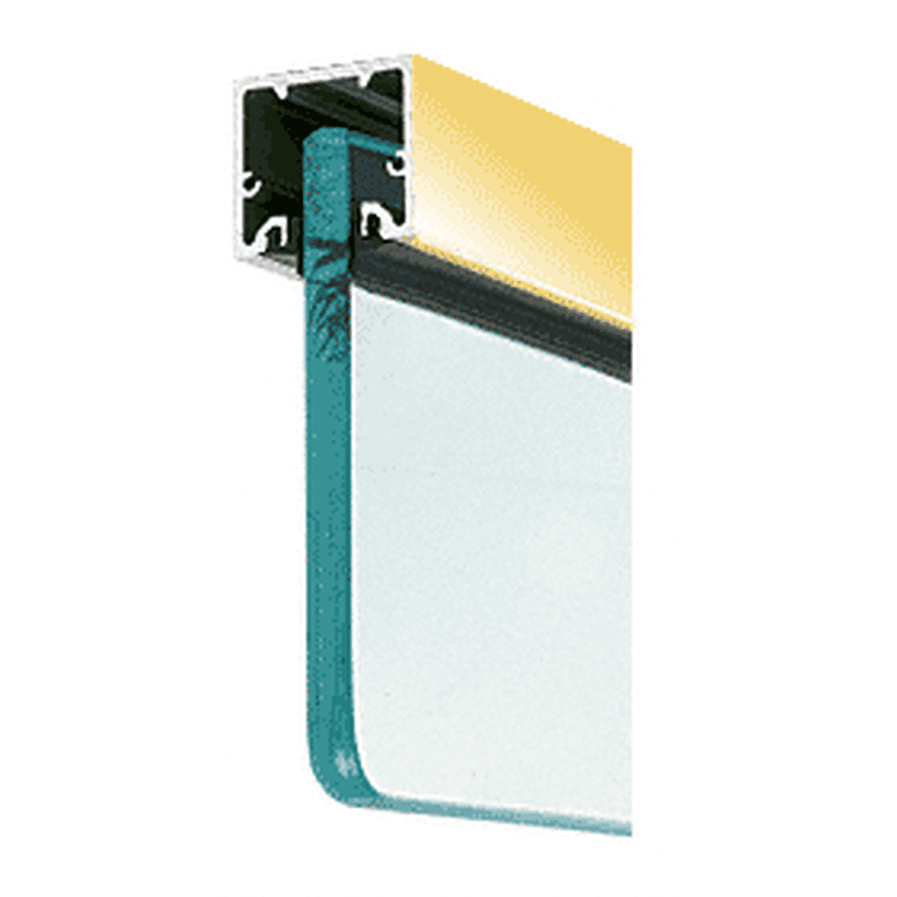 CRL NH2PBSL Polished Brass Wide UChannel with Top Load RollIn Glazing