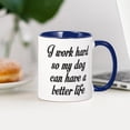 thumbnail image 3 of CafePress - I WORK HARD SO MY DOG CAN HAVE A BETTER LIFE Mugs - 11 oz Ceramic Mug - Novelty Coffee Tea Cup, 3 of 4