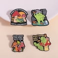 thumbnail image 2 of Juego de broches con forma de rana con dibujos animados, blusa de aleación esmaltada, 2 of 3