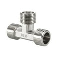 thumbnail image 5 of Uxcell Pipe Fitting Tee G1/2 Male 3 Way T Shape Hose Connector Adapter Nickel-Plated Copper 2pcs, 5 of 5
