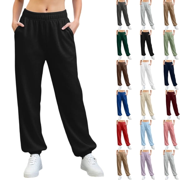 Womens Baggy Sweatpants Heavyweight Wide Leg Drawstring Sweat Pants,Casual Lounge Joggers Slacks with Pockets