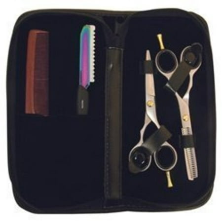 5 Pieces Hair Cutting Shears and Razor Styling Kit by Satin