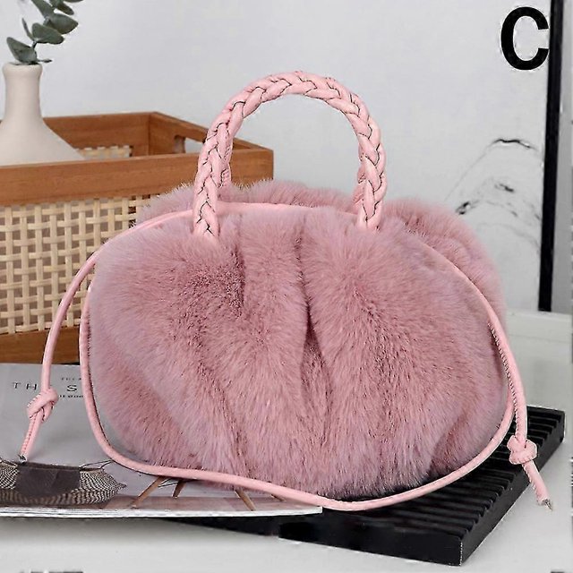 2024New Plush Bag Cute Pumpkin Hand Oblique Autumn and Winter Cloud Shoulder