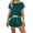 Dark Green #24, variant on 2 Piece Set for Women Beach Vacation Going Out Work Out Basic 2 Piece Outfit for Women Summer Plus Size Funny Wide Leg Drawstring Skort Lounge Spring Dressy Short Sleeve Tops Pink M