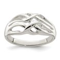thumbnail image 1 of Solid 925 Sterling Silver Woven Ring Band Size 8, 1 of 4