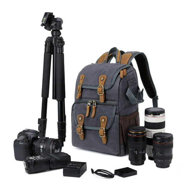 Mochila para cámara DSLR Slr, bolsas para cámara de entrada lateral, mochila de viaje para mujeres, hombres, Camping, escalada, fotógrafos, caza Gris CUTICAT Mochilas para cámara