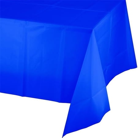 Group 54 x 108 in. Cobalt Plastic Tablecover Pack of 12