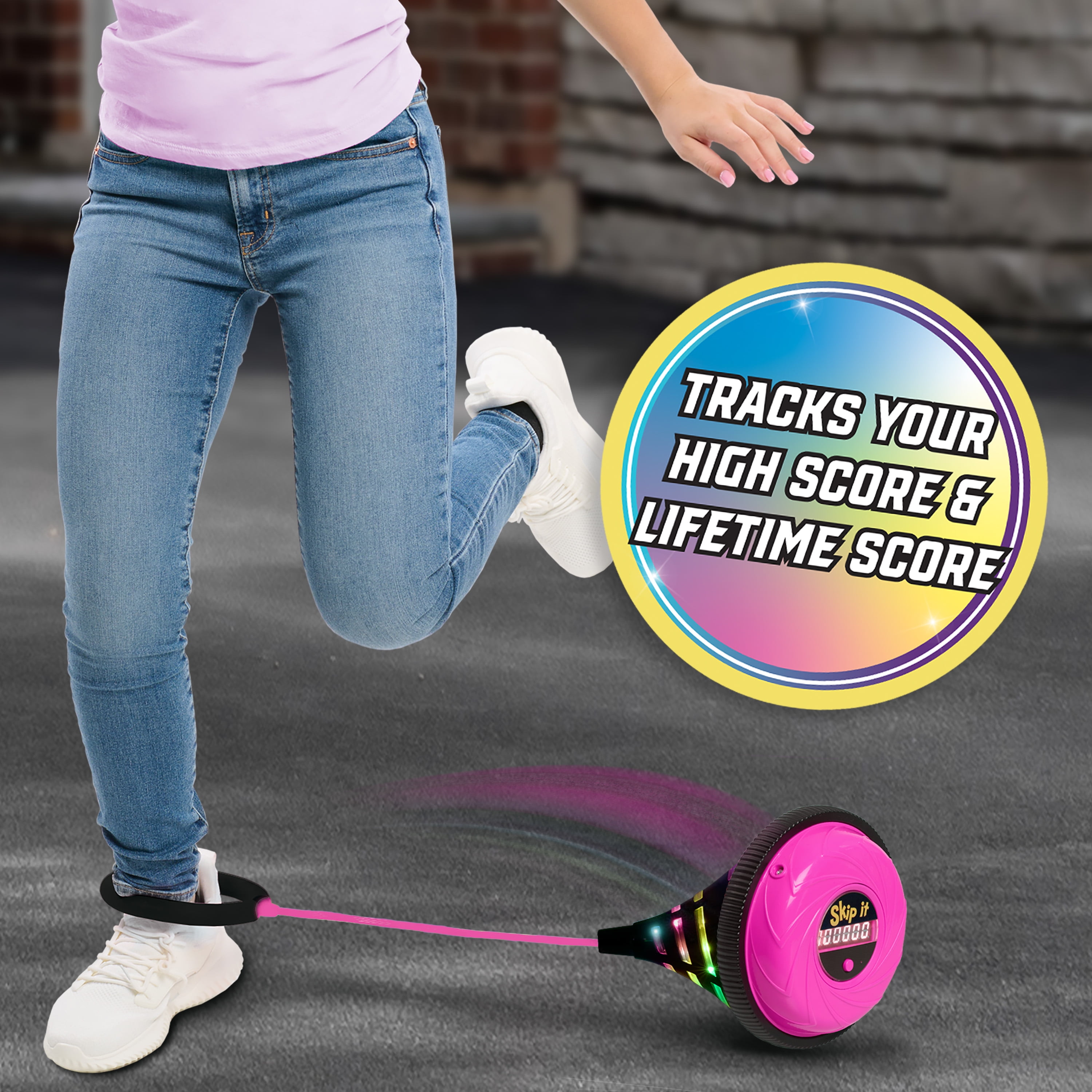 Hasbro - Brandclub - Skip It Retro Outdoor Toy, Light Up Ball and