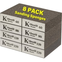 8 Pcs Sanding Block, Washable and Reusable Sanding Sponge for Drywall Wood Metal, Sandpaper Blocks in 60 80 120 220 Grit Coarse/Medium/Fine, Sand Paper Brick for Furniture/Painting Crafts/Auto