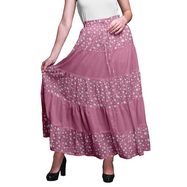 Bimba SkirtsForWomen Long Length Cotton Printed Maxi Boho Summer Skirt
