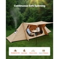 thumbnail image 4 of KFFKFF Camping Hot Tent, Lightweight Bushcraft Tent with Stove Jack & 2 Tarp Poles, Waterproof Winter Hot Tents Shelters, Portable 4 Season Tents, 4 of 9