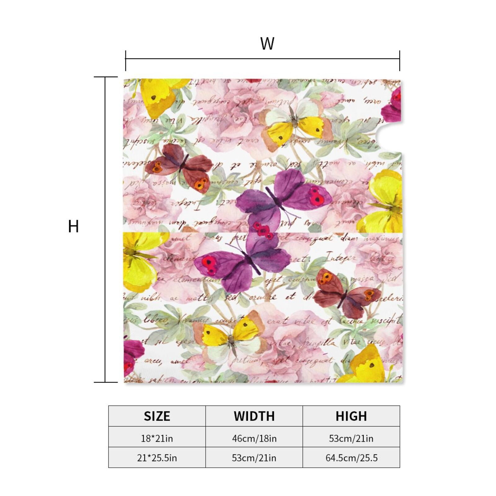 Logiee Butterflies and Vintage Print Post Letter Box Wrap Decor, Mailbox Cover Suitable for Standard Mailbox and Large Size Mailbox,Outdoor Yard Decoration-21x18 in