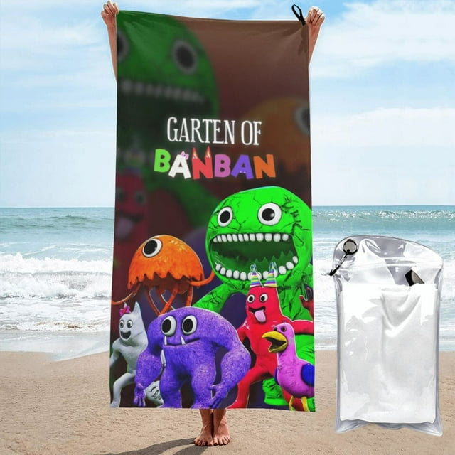 Toalla de playa Garten Of Banban, suave, de secado rápido, resistente a la arena, para piscina, yoga, gimnasio, camping, toallas de baño ligeras, regalo para niños, niñas, niños y adultos, 31,5 x 63