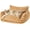 Brown and Light Yellow, variant on Cat Bed Fluffy Plush Multifunctional Double-Layer Machine Washable Soft Warming Kitty Pet Couch Orthopedic Nest Beds for Small Cats Kitten and Dogs up to 13lbs, Snow Leopard(25x20x13 inch)