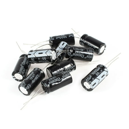 10Pcs 1000uF 50V Radial Aluminum Electrolytic Capacitors 13x25mm