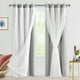 thumbnail image 1 of Cortinas Hiasan Blackout con acabado transparente, 213 cm de largo, color gris plateado, 1 of 8