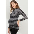 thumbnail image 2 of Diamond Print Mock Neck Maternity Top, 2 of 3