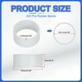 thumbnail image 2 of Uxcell Silicone Rubber Bands Cable Ties 0.6", Flat Rubber Elastic Band for Office Supplies Home Cord Wrapping, White 200 Pcs, 2 of 7