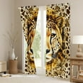 thumbnail image 3 of Manfei Kids Leopard Wildlife Blackout Curtains Set of 2 (52x84 Each), Jungle Animal Window Curtains, Fashion Cheetah Print Curtains and Drapes, Curtains and Drapes Bedroom Decor, 3 of 6