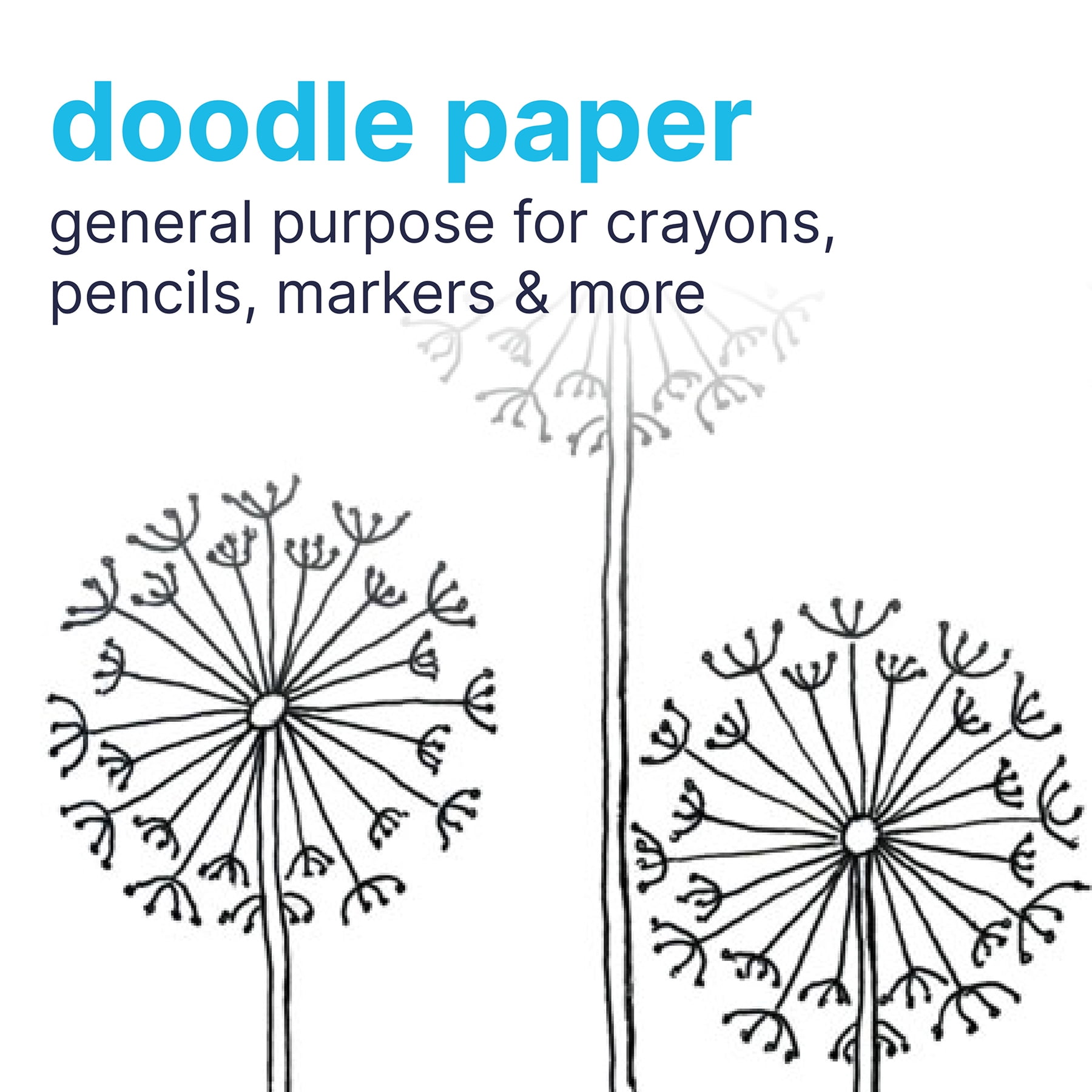 Strathmore 100 Series Doodle Paper Pad, 9x12 in, White, 60 Sheets, Pack of 2