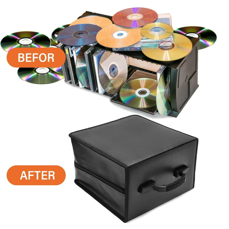 Hendoct CD/DVD Organizer Case, Holds 520 Discs, Compact Portable
