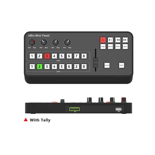 Video Vmix Mini Switcher BDM Control Panel MIDI2.0 Video Recording Switchboard for OBS TV Broadcasts ,enhances work efficiency