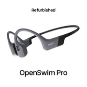 Restored Shokz OpenSwim Pro - Open-Ear Bluetooth Headphones & 32GB MP3 Player, IP68 Waterproof, Bone Conduction Headphones, Running and Swimming, Gray