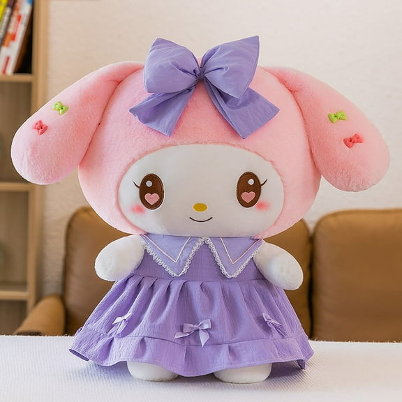 Sanrio Kuromi Plush Doll Toys Melody Toys Best Friend Sleep with Large Plushies Soft Stuffed Pillow
