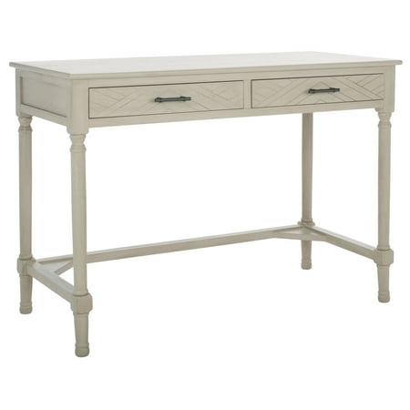 SAFAVIEH Mckinlee Solid Retro 2 Drawer Writing Desk Taupe
