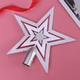 thumbnail image 2 of Estrella de Navidad de 20 cm para la punta del árbol (plateada), 2 of 7