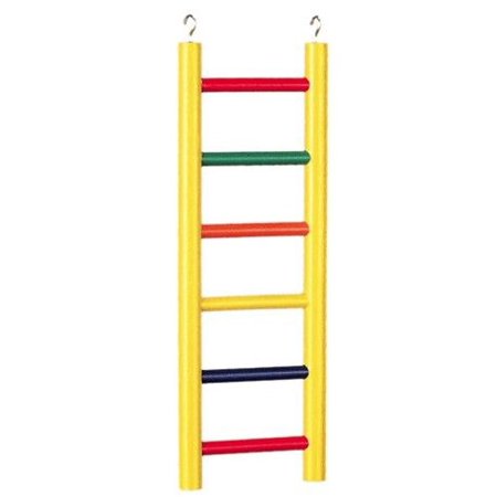 Prevue Carpenter Creations Hardwood Bird Ladder Assorted Colors 6 Rung 12" Long (5 Pack)