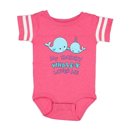 

Inktastic My Daddy Whale-y Loves Me Gift Baby Boy or Baby Girl Bodysuit