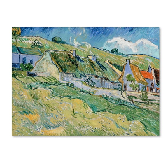Van Gogh 'Thatched Cottages' Canvas Art
