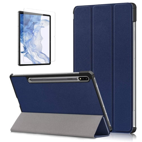 SuperShield Folio Case for Samsung Galaxy Tab S10 Lite/ S10 FE/ S9 FE 5G 10.9 Inch/Tab S9 11 Inch Case With Screen Protector Multi-Angle Viewing Protective Cover - Blue