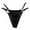 Black, variant on Women's Panties Sleek Satin Sheer Lace Thong with Low Rise Comfort and Delicate Mesh Detailing Pink One Size