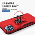 thumbnail image 2 of Sumao for iPhone 13 Pro Case with Ring,Military Grade Shockproof Liquid Silicone Slim Phone Case-Red+black, 2 of 10