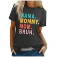 thumbnail image 1 of T-shirt Décontracté à Manches Courtes pour Femmes Imprimé Lettre Amusant Col Rond 4, 1 of 5