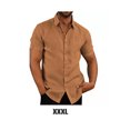 thumbnail image 2 of pitrice Chemise Homme à Simple Boutonnage Été Boutonnée Col Rabattu Polyester Mode Vêtements Cadeau d'Anniversaire Marron TTTG 1Set, 2 of 5