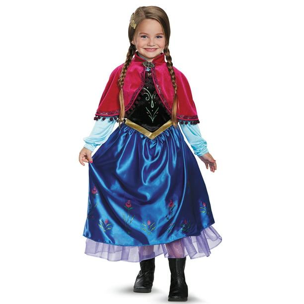 Frozen Girls' Anna Deluxe Costume - Walmart.com