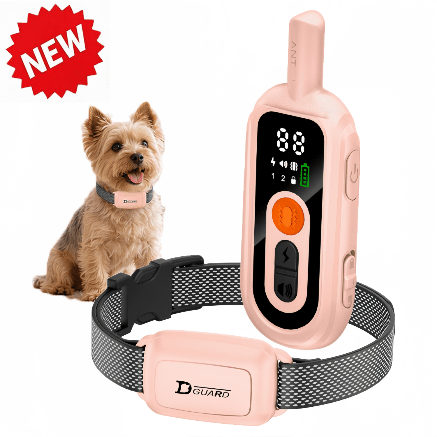 Shock & Vibration Dog Training Collar with Remote, 3300ft Range, Waterproof Rechargeable Electric Collar