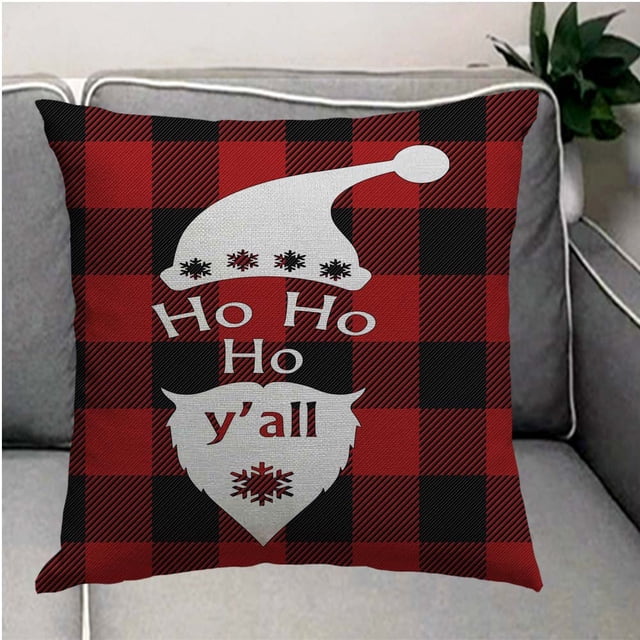 Jusqu'à 65% de Réduction SMihono Noël Coton Lin Coussin Housse de Coussin Canapé Decor