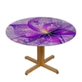thumbnail image 3 of Nawypu  Violet Round Waterproof Table Cover Elastic Tablecloth Flourish Vision Petals Dreamlike Print Table Cloth Round Elastic Edge Fitted Table Cover Floral Spirals Tables, 3 of 7