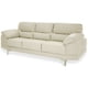thumbnail image 3 of Sala de Piel Genuina 3-2 Sofá y Love Seat, 5 plazas, Modelo Lisboa, Color Marfil, Elegante, comodo y Moderno, Hecho en Mexico. Medidas: Sofá 220 X 85 X 90 cm, Love Seat 166 X 85 X 90 cm., 3 of 10