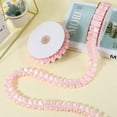 thumbnail image 4 of 10 Yards Pleated Ribbon Trim Pink Vintage Satin Gathered Ruffle Edge Trimming Polyester Double Sided Ruffled Fabric Ribbons for Sewing Making Crafts Wedding Bridal DIY Dresses Decor Supply, 4 of 9